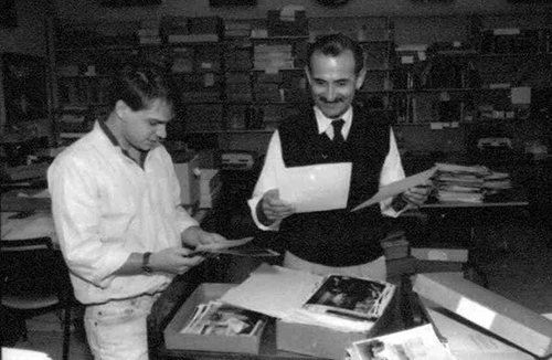 LAL Director Guillermo Náñez Falcón and student (1980s)