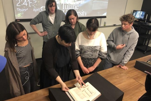 Tulane University Special Collections display reading