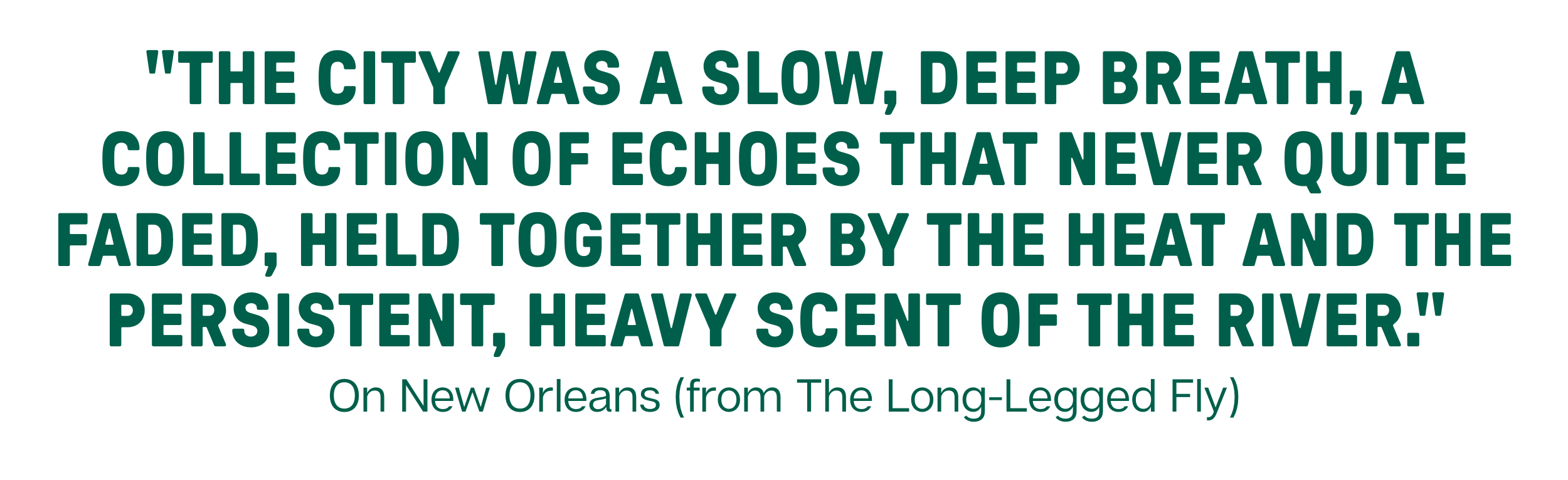 Quote On New Orleans (from The Long-Legged Fly)