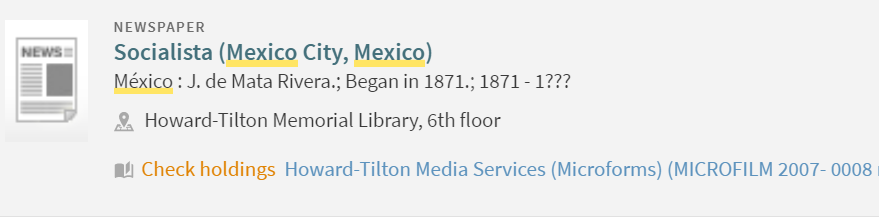Howard-Tilton Media Services (Microforms)/ Howard-Tilton Media Services (CD/ DVD)
