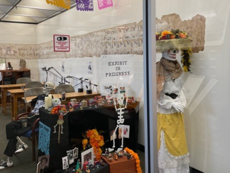 The Latin American Library's 2021 Day of the Dead altar and exhibit
