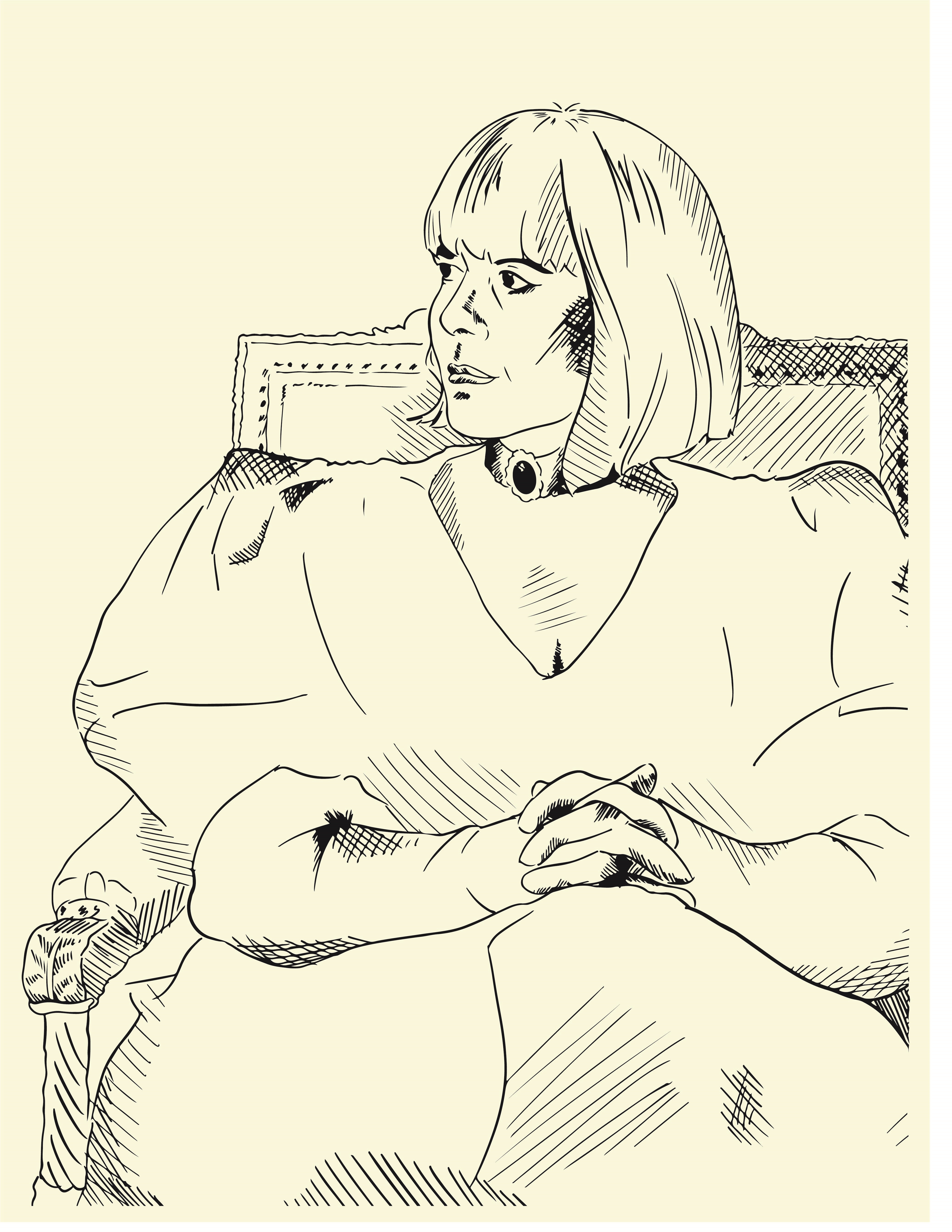 Anne Rice Drawing by Liesbeth Blundell