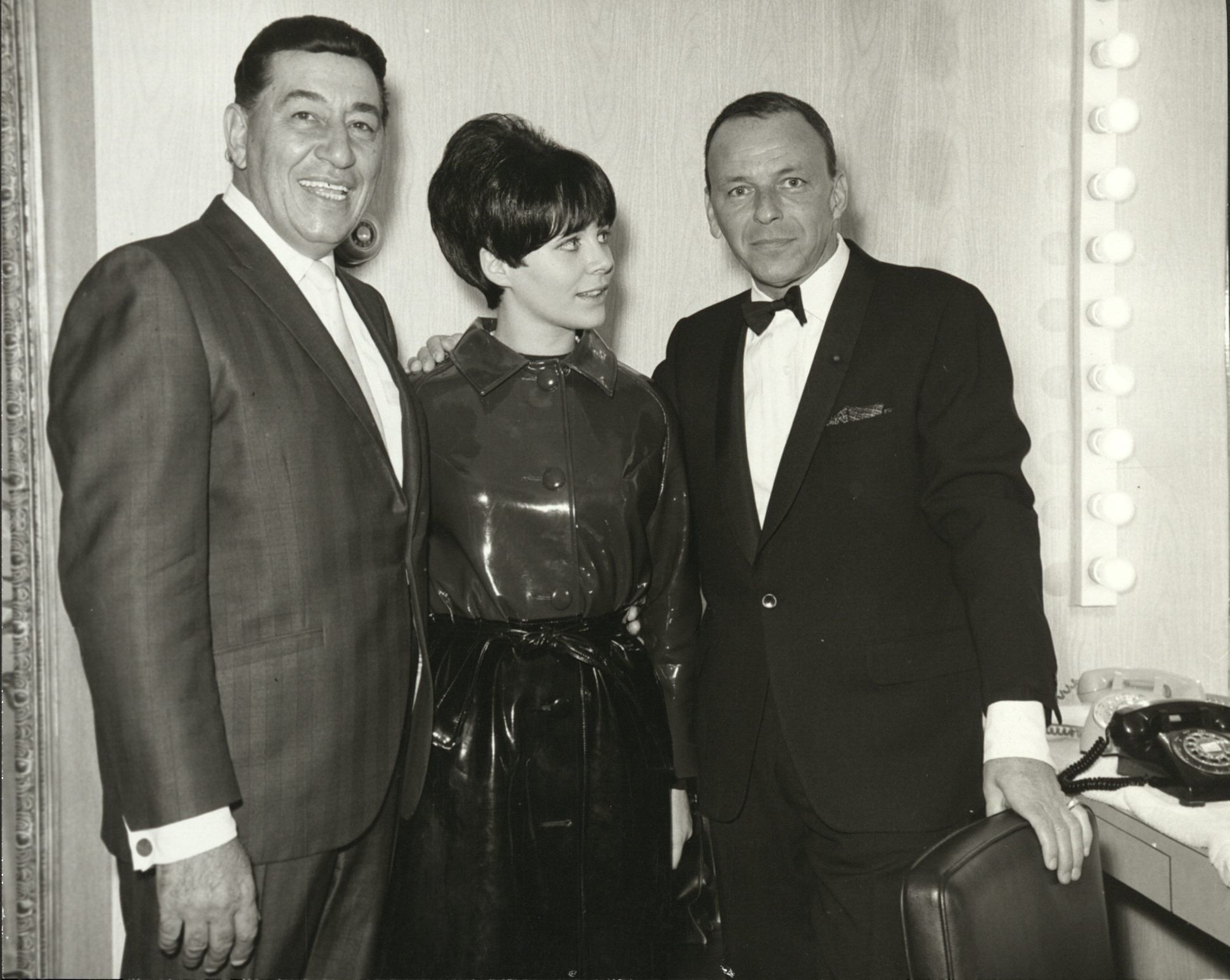 L. to r.: Louis Prima, Gia Maione Prima, Frank Sinatra, Las Vegas, circa 1960s, venue and photographer unidentified, Louis Prima collection, HJA-041, Tulane University Special Collections. 