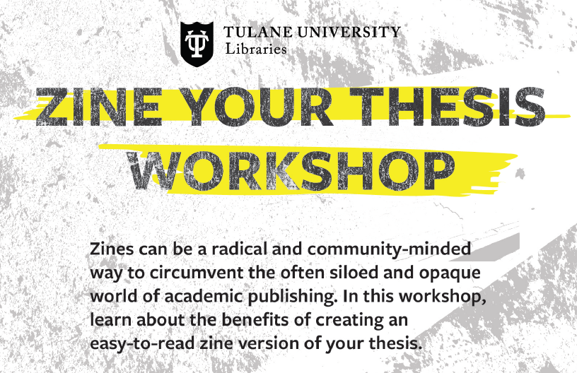 Zine Your Thesis Workshop | TU Libraries