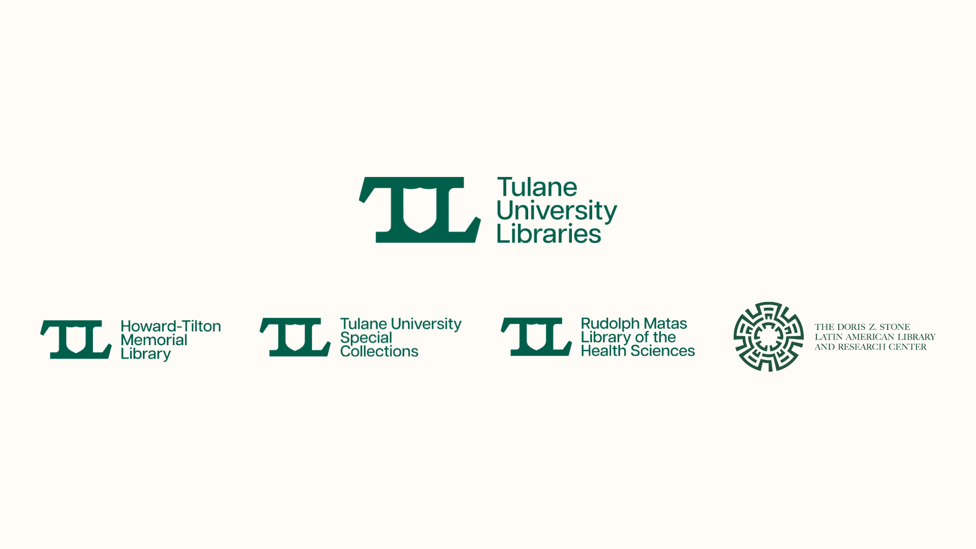 Tulane University libraries Visual Identity