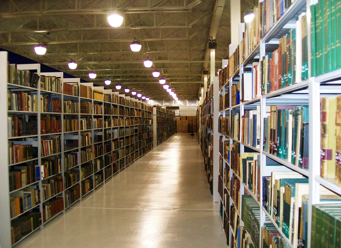 Photo: Tulane Libraries Offsite Storage Facility books