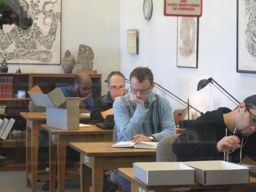 Reseearchers in Latin American Library Reading Room