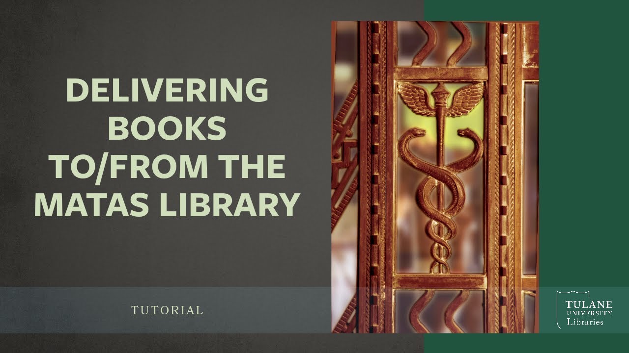 "Video entitled Delivering Books To or From the Matas Library"