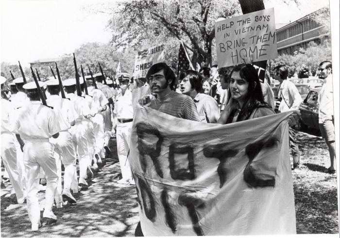 Anti-War Protest on Tulane University Campus, April 29, 1969