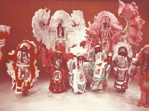 Detail of a Wild Magnolias album promotional photo, 1974. Allison Miner Collection, Tulane University Special Collections