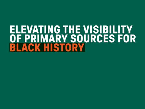 Elevating the Visibility of Primary Sources for Black History