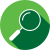 Magnifying glass icon for library search