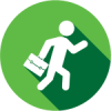 Icon of person with toolbox