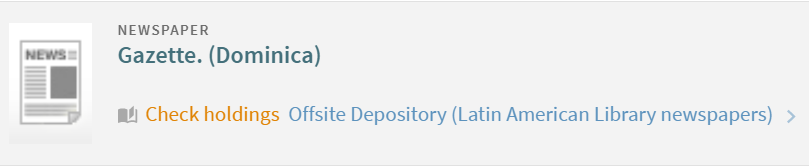 Offsite Depository (Latin American Library newspapers)